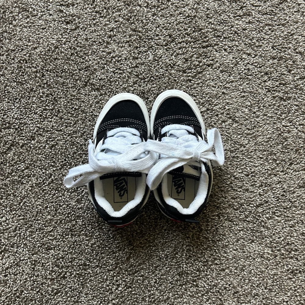Vans Kids Black and White Sneakers